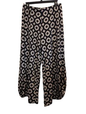 Alembika Geometric Punto Retro Artsy Geometric Print Pants sz M